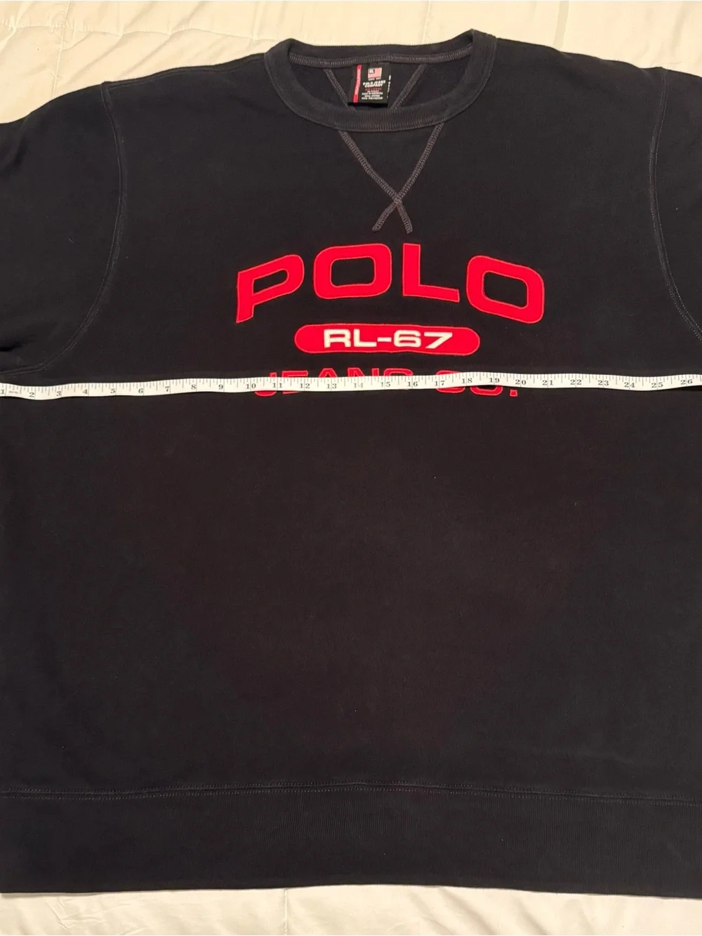 Polo Jeans Co. Ralph Lauren Black RL-67 Fleece Sweatshirt XXL